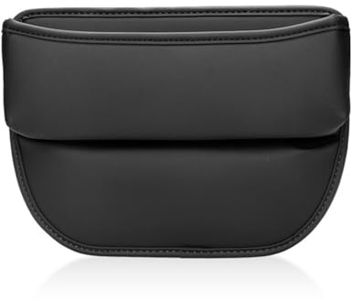 LDKH Autositz Lückenfüller Organizer, für Audi Q2 Q3 Sportback Q4 Sportback Q5 Sportback Q7 Q8 Leder Sitz Aufbewahrungsbox Vordersitz Multifunktionale Innen Zubehör,A Black