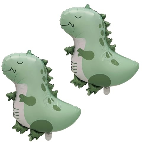 Dino Luftballons Mattes Dinosaurier Ballon 2 Stück Happy Birthday Luftballons Grün Dino Geburtstag Ballons Große Helium Folie Ballon Jungle Geburtstag Tierische Party Deko Jungen Mädchen