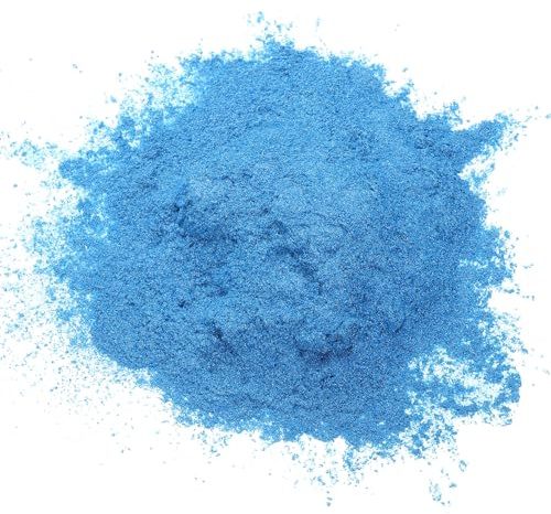 QUARKZMAN Mica Pulver 50g Natürliche Epoxidharz Farbe Pigmentpulver für Seifenfarbe, DIY Nagellack, Gießharz, Autolack, DIY Kunst und Handwerk, Himmelblau