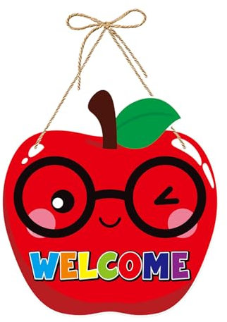 1 Stück / 2 Stück Willkommen in der Schule zum Aufhängen an der Tür des Klassenzimmers aus Papier, Dekoration für den Eingang, Partyzubehör am ersten Tag