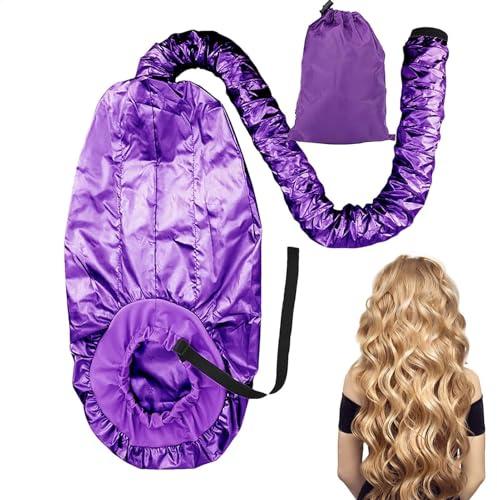Accesorio para secador de pelo con capucha, accesorio de vapor para casco de capó, gorra térmica grande, secador de pelo ajustable extra grande con banda elástica, gorro de secado de rizos naturales