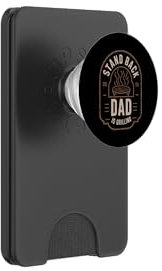 Funny BBQ Grill Stand Back Dad Is Grilling, Meat Smoking Dad PopSockets PopWallet for MagSafe