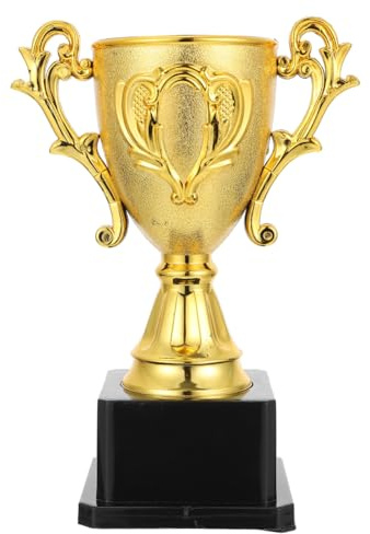 Veemoon Mini Pokal Goldene Trophäe 18 cm Auszeichnung Preisverleihung Siegerpokal für Wettbewerb Event Dekoration für Sportturnier Klassenzimmer Geburtstagsfeiern Partygeschenke