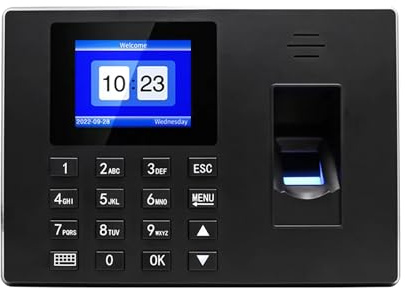 Timbratrice, Macchina intelligente for la rilevazione e presenze con impronte digitali, impronte digitali/password con schermo da 2,4'' e orologio for la rilevazione e presenze,Macchina per Carte