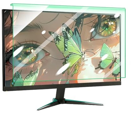 WSDAV Pellicola Protettiva Anti Luce Blu per Monitor Desktop da 13,3-27 Pollici, HDTV LED, PC, antiriflesso, con Filtro Anti Luce Blu,15.6in 16:9