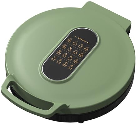 Padella Elettrica per Interni Senza Fumo, Teglia Elettrica Rimovibile a Riscaldamento Rapido, con Padelle Elettriche con Rivestimento Antiaderente, per Cucina, Esterno, Campeggio(Green)