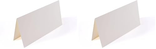 Vaessen Creative Blanko Faltkarten DIN Lang Elfenbein, 25 Stück, passende Briefumschläge erhältlich (Packung mit 2)