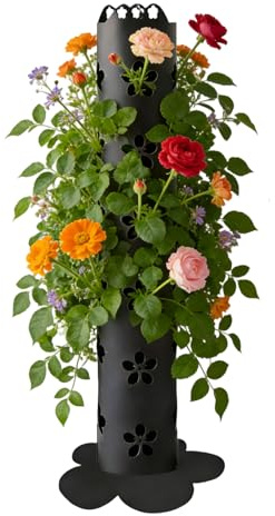 Genérico Macetero De Jardín Vertical - Torre de Macetas Hueca de Pie de 79.8 cm | Macetero para hasta 30 Plantas - para Balcón Patio Terraza Jardín Exterior y Oficina