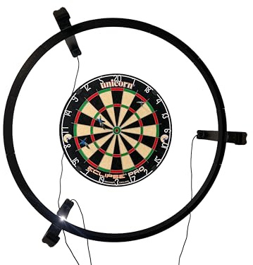 Dartboard LED Ring Light with 3 Cameras, compatible with Autodarts Auto Scoring, Black