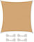 CelinaSun tenda parasole a vela giardino balcone HDPE polietilene traspirante quadrata 4 x 4 m sabbia beige