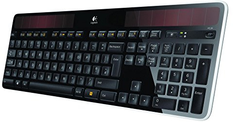 Logitech K750 Kabellose Solar Tastatur für Windows | 2,4 GHz kabellos mit USB-Unifying-Empfänger, Ultradünn, Kompatibel mit PC, Laptop, Deutsches QWERTZ-Layout - Schwarz