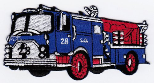 Aufnäher Bügelbild Aufbügler Iron on Patches Applikation Feuerwehr Auto