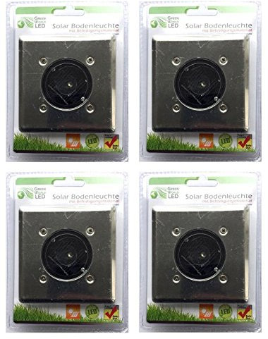 Alma Garden 4x Solar LED Bodenstrahler Solar Bodenleuchte Solarleuchten Wegbeleuchtung Licht