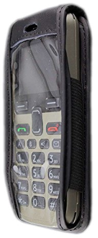 caseroxx Ledertasche für Doro 5030/5031 | Hochwertige Tasche mit Gürtelclip zum sicheren Tragen am Gürtel, aus Echtleder