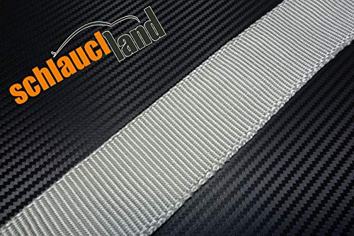 Schlauchland 20m Sillica Hitzeschutzband 50mm inkl. Kabelbinder 5-30 Meter*** Auspuffband Thermoband Krümmerband Heat Wrap Isolierband