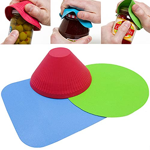 Mehrzweck-Flaschenöffner aus Gummi, wiederverwendbar, für die meisten Flaschen, 3er-Set