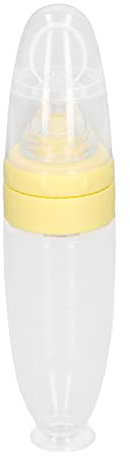 Cuchara para Biberón, Cubierta de Filtro Portátil Compacta Cuchara para Comida de Bebé Segura Y Confiable para Exteriores para el Hogar para Interiores(amarillo)