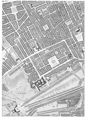 Feeling at home LEINWANDDRUCK im SCHATTENFUGENRAHMEN Roque Querschnittskarte von London 1748 Roque John - europäisch vertikale Kunstbilder im Holzrahmen cm_42_X_30