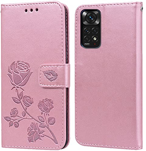 Fodral för Xiaomi Redmi Note 11 4G/Redmi Note 11S Telefonfodral, plånbok Skyddsfodral, stativfunktion, kortplats, silikon stötfångare, Flip läder Mobilfodral för Redmi Note 11 4G(6.43)