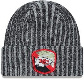 New Era Kansas City Chiefs NFL Salute to Service 2023 Black Cuff Knit Beanie - One-Size
