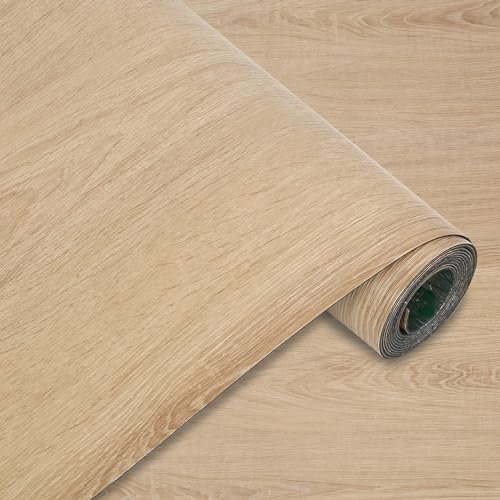 PVC Bodenbelag Selbstklebende, Holz Vinylboden Bodenfliesen, Verdickter 0.15cm Rutschfeste Wasserdicht Vinyl-Fußböden, Laminat Fliesen Selbstklebend, 40x300cm, 1.2m² (Gelb Oak)