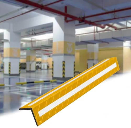 YJEUZCD Eckschutzprofil for Garagen, Reflektierend Wandecke Schutz Mit Reflektierende Streifen, L Form Parkgarage Eckenschutz, Wandeckenschutz, 5 Farben (Farbe : Gelb, Größe : 10pcs-0.9cm)