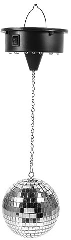 UPKOCH Bühnenlaserlicht 70er Disco-partyzubehör Discokugeln Diskokugel Hängt Batteriebetriebene Deckenleuchte Bühne Drehbare Kugelleuchte Plastik Spiegelkugel Rotieren Abschlussball