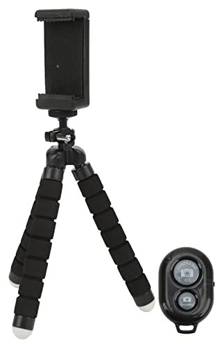 Asta Selfie Flessibile, Supporto Treppiede per Telefono Cellulare con Telecomando Wireless, Treppiede Regolabile in Spugna Resistente Allo Scivolamento