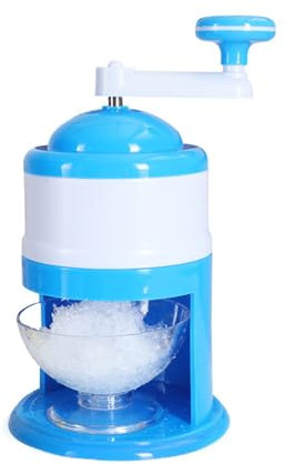 Household Mini Portable Ice Shaver, Ice-Maker Machine, Hand Crank Ice Crusher, ice Blender, Snow Cone Machine, Manual Ice Shaver for Home Outdoors Use(Blue)