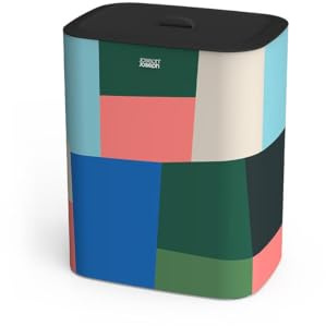 Joseph Joseph Tota 90 liter/23.8 gallon Laundry Hamper Separation Basket with lid, 2 Removable Washing Bags with Handles - Multicolor