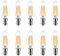 HUAMu Lot de 10 ampoules LED à filament B15, 4 W C35, équivalent à une ampoule à incandescence de 40 W, 400 lm, blanc chaud 2700 K, petite baïonnette, 220–240 V, intensité