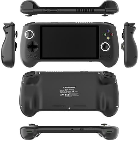 RG556 Handheld Game Console, 5.48-inch AMOLED Screen Android Retro Video Gaming Player for Adults Kids Boys, 4+128G+128GB TF Card 4000+Games (Black)