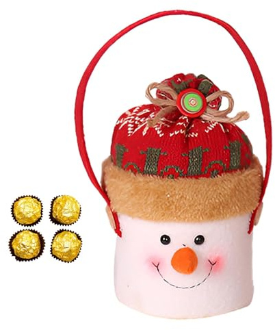 Weihnachtspuppenbeutel | Stoff-Geschenktüten – Seilgriff-Design, Geschenktasche für Kinder, Partygeschenke
