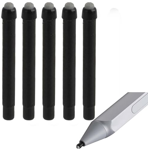 Pack of 5 Stylus Tip for Microsoft Surface Pen, Compatible Tips, Stylus Pen with Replacement Tips, Rotating Pen Tip, Slim Pen, 5 Tips (Pack of 5), Precise Input Pen with Thin Tip