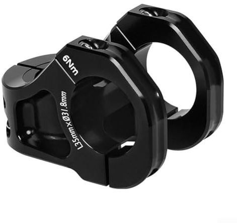 Durashmall MTB Short Stem 35Mm CNC 6061 Aluminum 31.8mm Bar Clamp 28.6mm Steerer Riser For AM DH Mountain Bike Anodized Finish (Black)