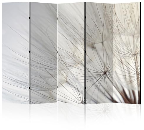 LUMASOUL Paravent Raumteiler Innen beidseitig Bedruckt 225x172 cm Natur | Vorderseite mit Motiv, neutrale Rückseite, faltbar, freistehend und dekorativ