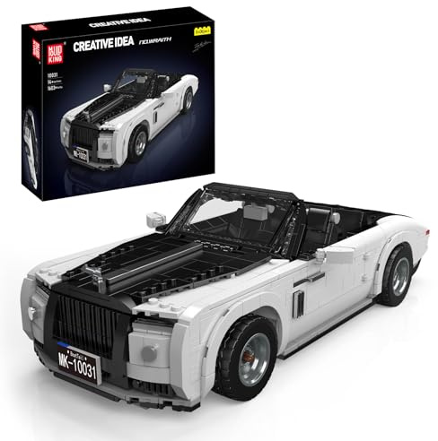 Mould King 10031 Technik Cabrio Auto Modell, Kreativität Car Technologie Sportwagen Modellauto Bausatz, Designer Firas Abu-Jaber Ausstellungsstück für (1603 pcs) Klemmbausteine Bausatz