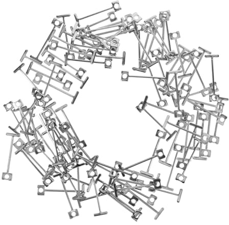 GALPADA 100 pièces Lot de Cales Métal pour Carrelage Tige Remplaçable Nivellement Facile pour Pose Sol et Mur Outil Pratique et Fiable