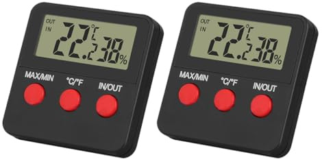 Abaodam Thermomètre Hygromètre Numérique pour Terrarium et Incubateur, Écran Lcd Grand, 2 Pièces, Mesure Précise Température et Humidité, Accessoire Essentiel pour Reptiles et Élevage
