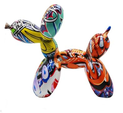 Palloncino a forma di cane, scultura in resina a forma di mano, per decorare la casa e la scrivania