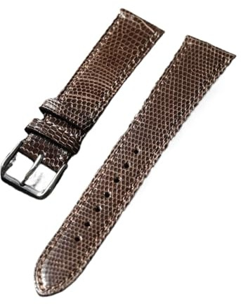 Handgjort läderklockband, ultratunnt 2,4 mm, svart och brunt äkta läderarmband 18-22 mm, 18mm, Acetat, Inga ädelstenar