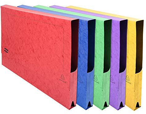 Exacompta 4780Z 25er Pack Dokumentenmappe Rückenbreite 32 mm für DIN A3 farbig sortiert Aktenmappe Zeichenmappe