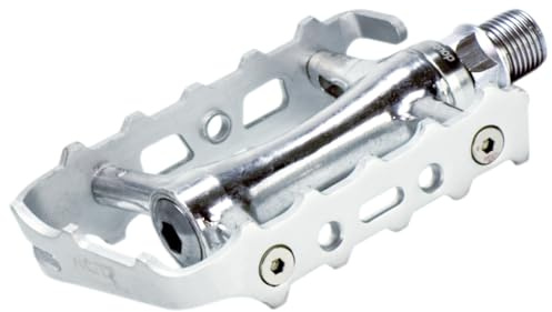 NC-17 Trekking Pro pedaler pro aluminium trekking pedaler/cykel pedaler MTB/mountainbike pedal/med reflektorer/kullager Cr-Mo-axel/vikt 251 g per par, silver