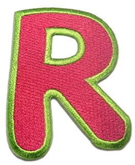 Catch the Patch Buchstabe R Pink Aufnäher Set zum Aufbügeln Bügelbild für Kinder Erwachsene mit Vorname Initialen, Bügelpatch Buchstaben Alphabet