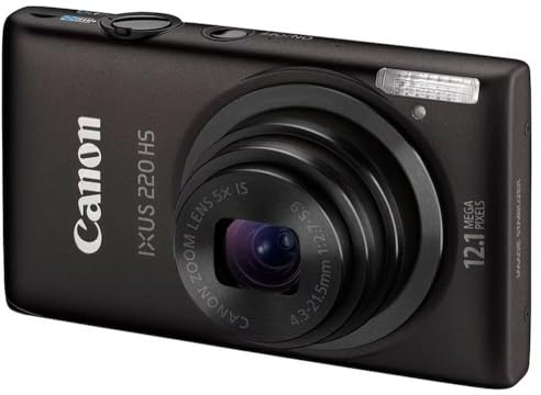 Canon Ixus 220 HS Fotocamera Digitale 12.1 MP, Nero