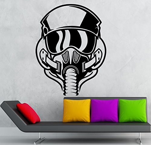 Wall Stickers Vinyl Decal Pilot Helmet Air Plane Jet Nursery Kids Room (ig2144)