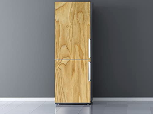 Pegatinas 3D Vinilo para Frigorífico vetas madera|Varias Medidas 185x70cm | Adhesivo Resistente y de Facil Aplicación | Pegatina Adhesiva Decorativa de Diseño Elegante|