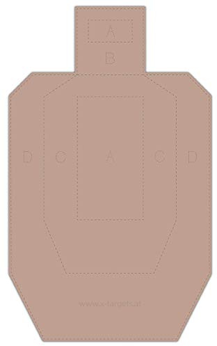 USPSA/IPSC Metric Wettkampfscheibe/Wellpappe Braun/Weiß/Format 46 x 76 cm