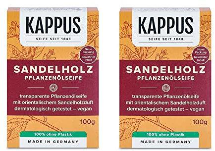 Sandelholz-Seifen 2er Set, mit orientalischen Duftnoten, 2 x 100g