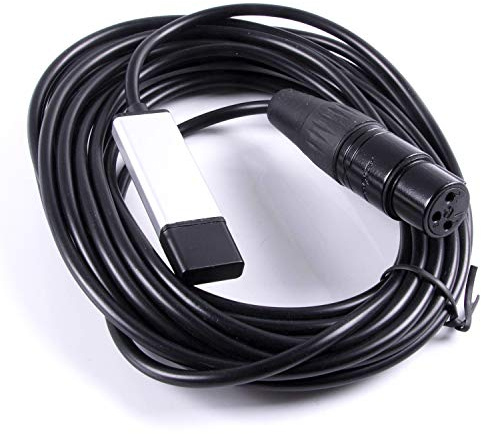 USB zu DMX Schnittstellenadapter RS485 Konverter seriell 3PIN XLR LED DMX512 Freestyler Software PC zu Bühnenbeleuchtung Kontrolle Dimmer-Kabel mit FTDI Chip Unterstützung Win10 Mac OS (16 ft)